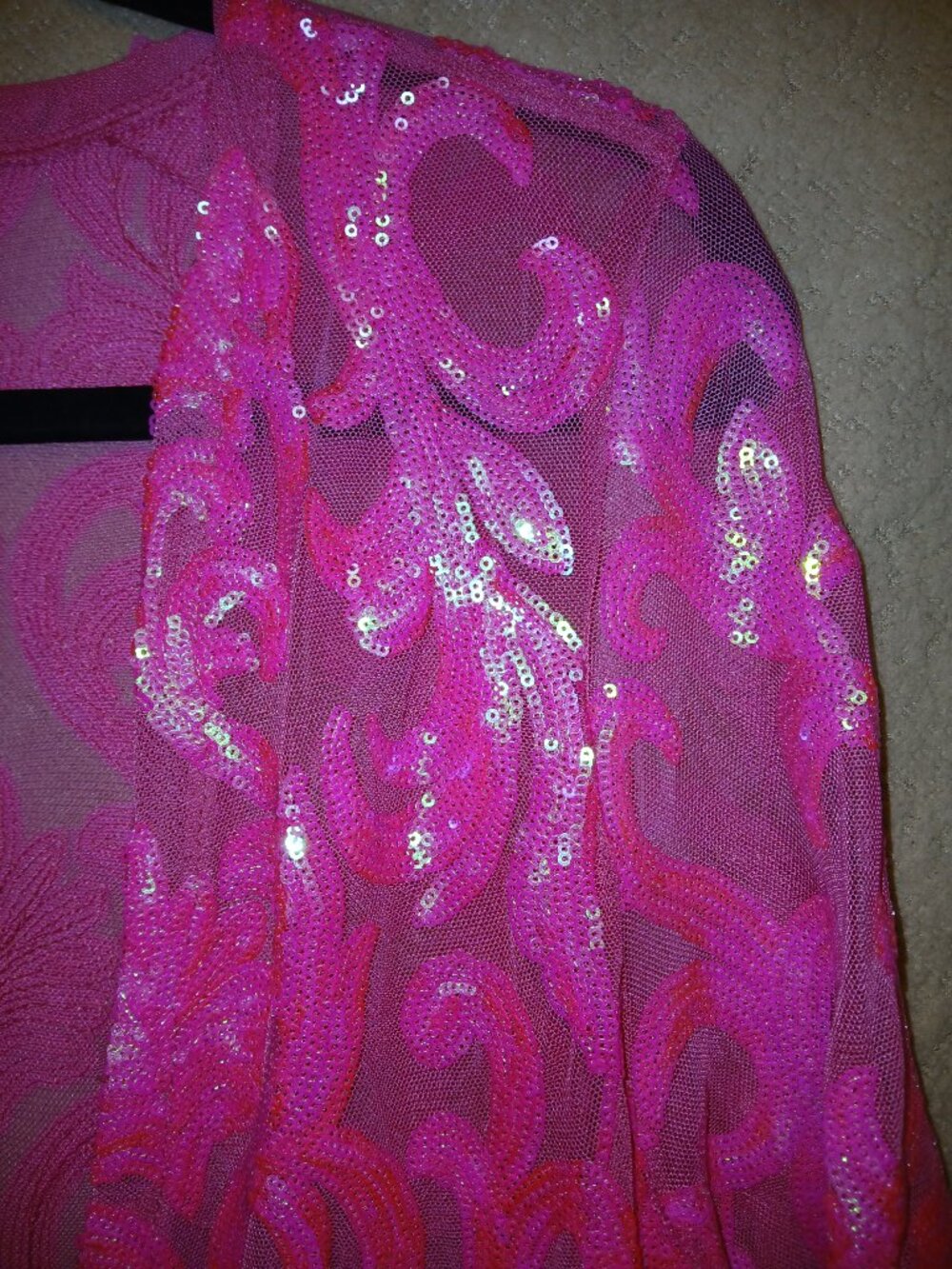 Pink sequin duster - Picture 3 of 7